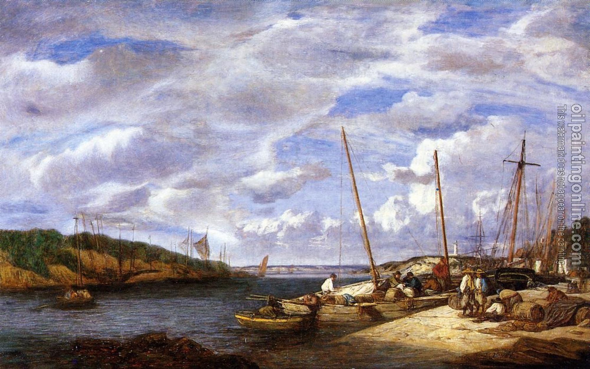 Boudin, Eugene - Douarnenez, Fishing Boats at Dockside